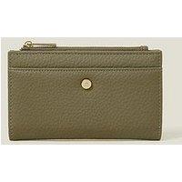 Accessorize Medium Slimline Purse - Khaki - Green
