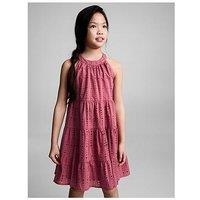 Mango Girls Halterneck Dress - Dark Pink