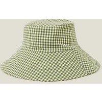 Accessorize Gingham Bucket Hat - Green