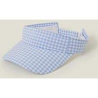 Accessorize Gingham Visor - Blue