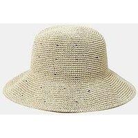 Accessorize Black Spot Bucket Hat - Natural
