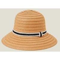 Accessorize Mono Trim Bucket Hat - Natural