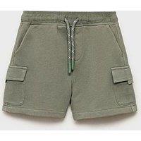 Mango Younger Boys Cargo Sweat Shorts - Khaki