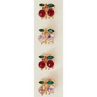 Accessorize 4-Pack Gem Cherry Claw Clip - Gold