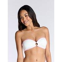 Boux Avenue Rhodes Bandeau Strapless Bikini Top - Pink/White