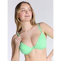 Boux Avenue Ibiza Texture Bikini Top - Green