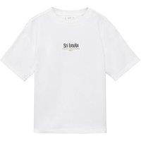 Mango Boys Sri Lanka Short Sleeve T-Shirt - Light Cream