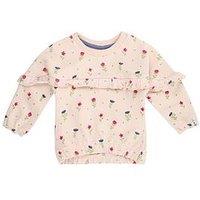 Lilly + Sid Girls Floral Print Sweatshirt - Cream