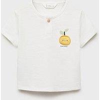Mango Baby Unisex Lemon Short Sleeve T-Shirt - Light Cream