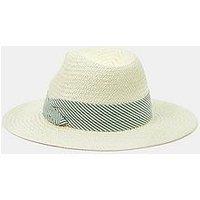Accessorize Lydia Stripe Band Fedora - White