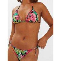Accessorize Tropical Tie Side Bikini Bottoms - Black