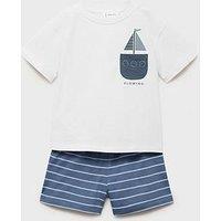 Mango Younger Boys Sail Boat Shorty Pyjamas - Blue