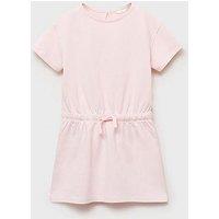 Mango Younger Girls Jersey Short Sleeve Dress - Pink