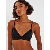 Accessorize Lace Trim Bralet - Black