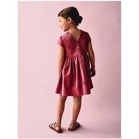 Mango Younger Girls Butterfly Embroidered Dress - Red