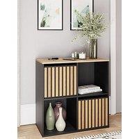 Gfw Kube 2X2 Storage Cube - Black/Oak