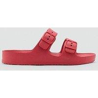 Mango Girls Double Buckle Eva Sliders - Red - Red