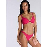 Boux Avenue Ibiza Texture Bikini Briefs - Hot Pink