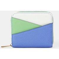 Accessorize Diagonal Colourblock Purse - Blue/Green