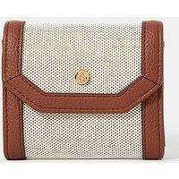 Accessorize Square Woven Canvas Purse - Natural