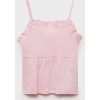 Mango Girls Strappy Vest Top - Pink