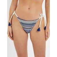 Accessorize Crochet Tie Side Pant - Blue