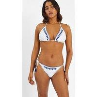 Accessorize Embroidered Bikini Pant - Blue