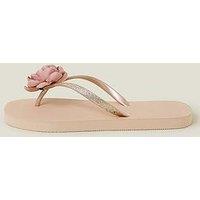 Accessorize Corsage Flip Flops - Nude