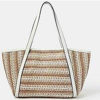 Accessorize Mixed Weave Shoulder Bag - Natural