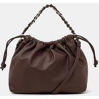 Accessorize Drawstring Shoulder Bag - Brown