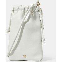 Accessorize Drawstring Phone Bag - White