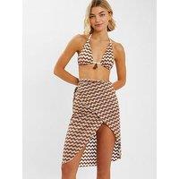 Accessorize Crochet Knit Sarong - Natural