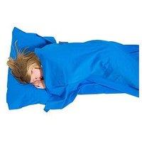 Lifeventure Rectangular Cotton Sleeping Bag Liner - Blue