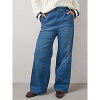 V By Very Curve Wide Leg Jean - Dark Wash