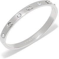 Coach C Hinged Bangle Bracelet - Silver