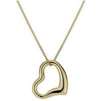 H. Samuel 9Ct Yellow Gold Necklace. Heart Pendant