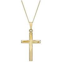 H. Samuel 9Ct Yellow Gold Necklace. Crucifix Pendant