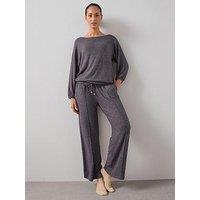 The Very Collection Soft Touch Seam Detail Wide Leg Loungewear Set - Grey