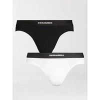 Dsquared2 Dsquared 2 Pack Stretch Cotton Briefs - Black/White