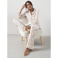The Very Collection Check Aop Fleece Revere Pj Set - Green