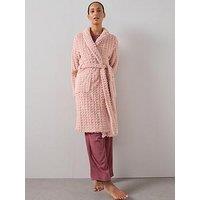 The Very Collection Jaquard Well Soft Shawl Collar Gown - Pink