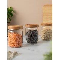 Kitchencraft Idilica Set Of 3 Glass Storage Jars