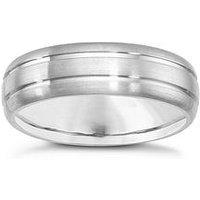 H. Samuel Mens Titanium Wedding Band. Titanium Satin And Polished Mens Ring