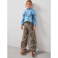 The Very Collection Girls Frill Denim Shirt - Blue