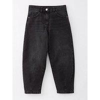 V By Very Girls Barrell Leg Jeans - Black