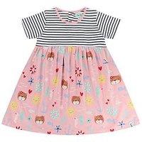 Lilly + Sid Girls Friends/Stripe Dress - Multi