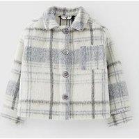 V By Very Girls Check Jacket - Grey
