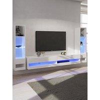 Gfw Galicia 180 Cms Tv Unit + 2 Shelf Units - Fits Up To 80 Inch Tv - White