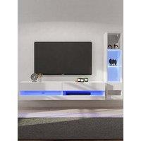 Gfw Galicia 150 Cms Tv Unit + 1 Shelf Unit - Fits Up To 65 Inch Tv - White