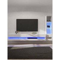 Gfw Galicia 180 Cms Tv Unit + 1 Shelf Unit - Fits Up To 80 Inch Tv - White